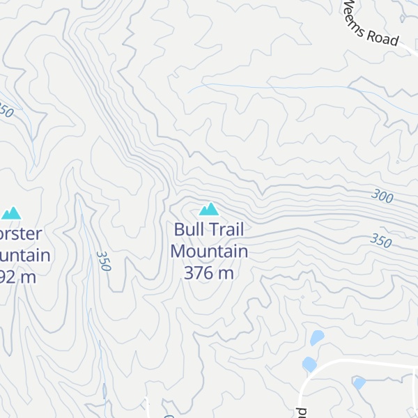 Map of Bull Trail Mountain