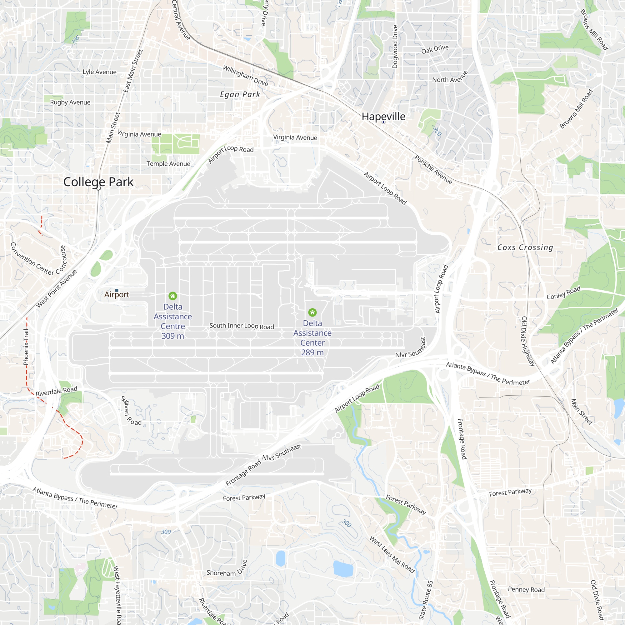 Delta Assistance Center map