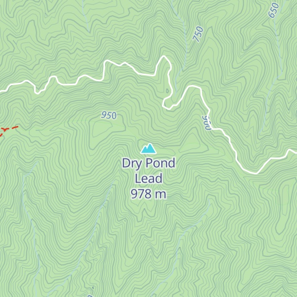 Map of Dry Pond Lead