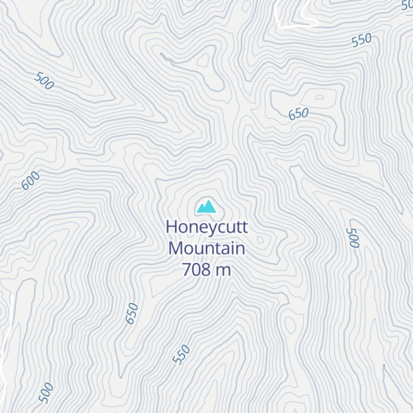 Map of Honeycutt Mountain