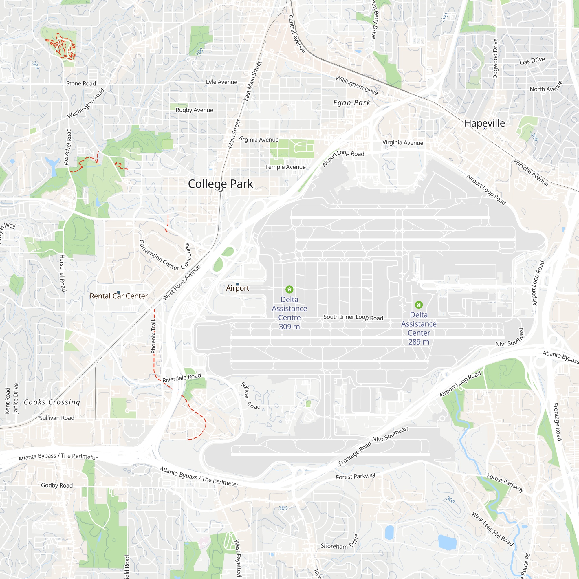 Delta Assistance Centre map