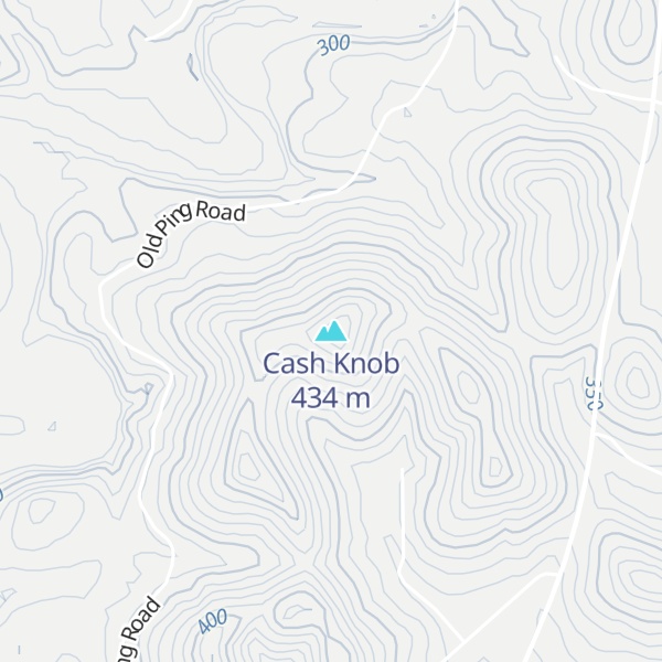 Map of Cash Knob