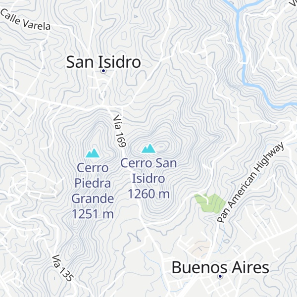 Map of Cerro San Isidro