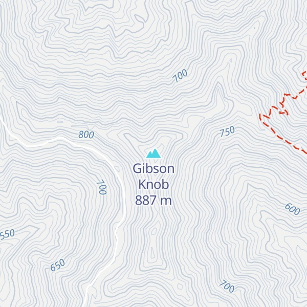 Map of Gibson Knob