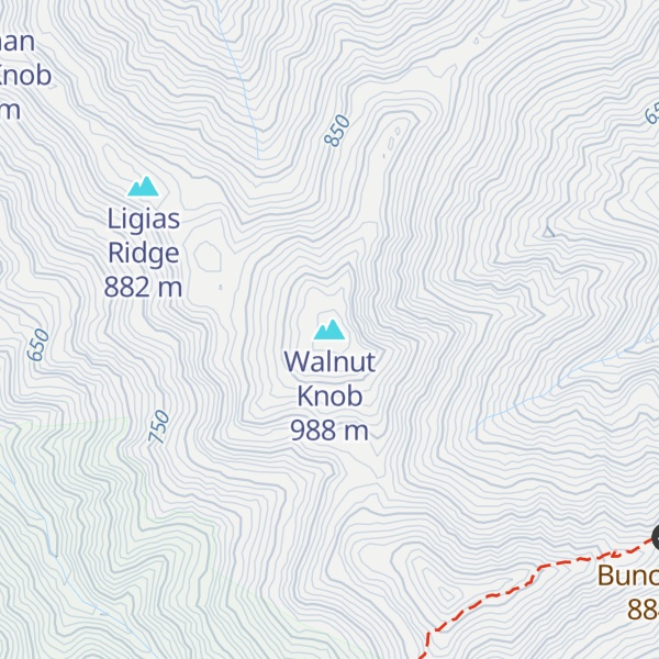 Map of Walnut Knob
