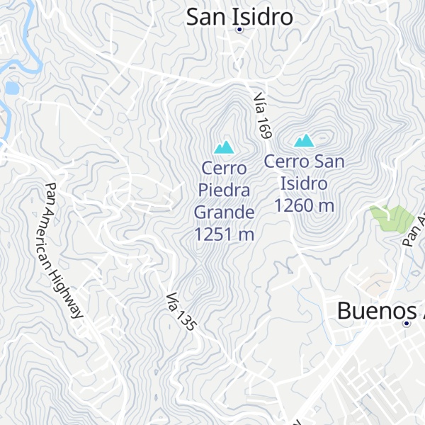 Map of Alto La Cima