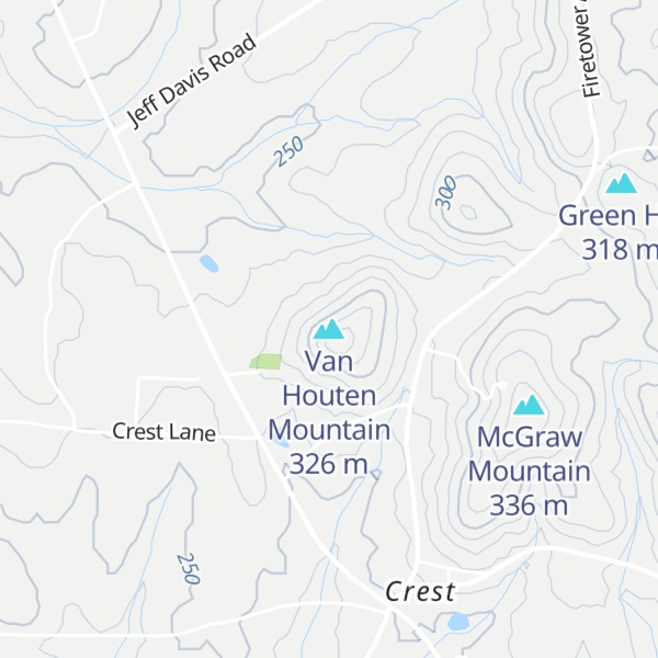 Map of Van Houten Mountain