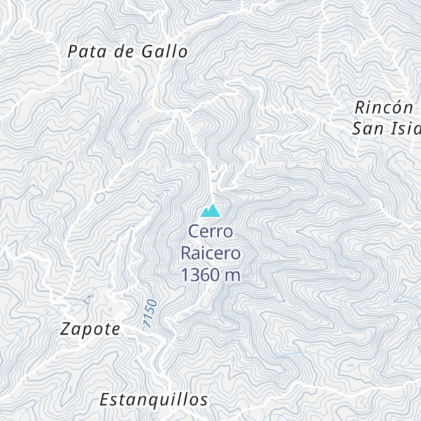 Map of Cerro Raicero
