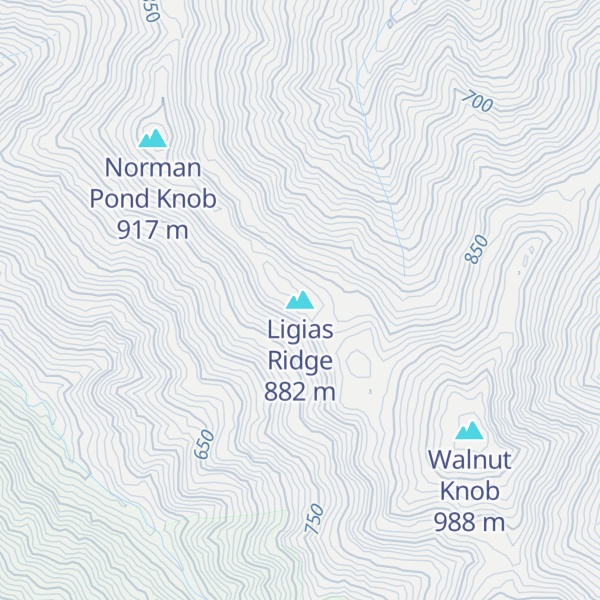 Map of Ligias Ridge
