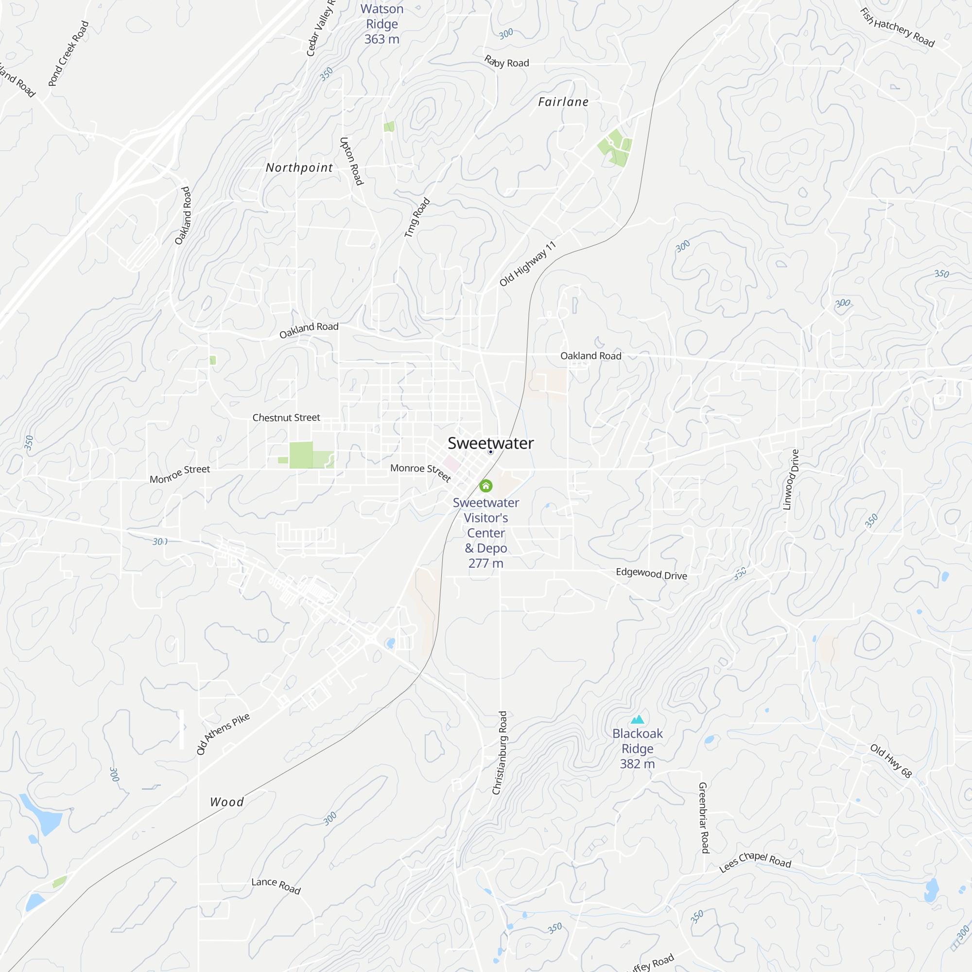 Sweetwater Visitor's Center & Depo map