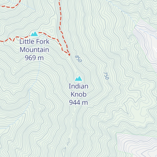 Map of Indian Knob