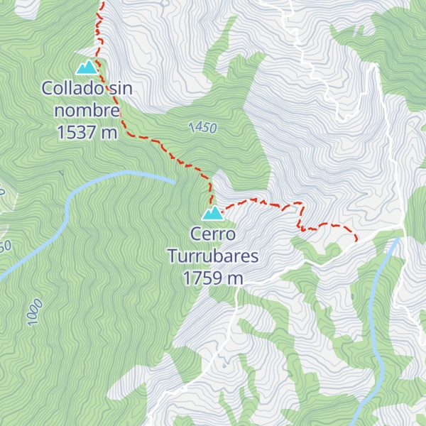 Map of Cerro Turrubares