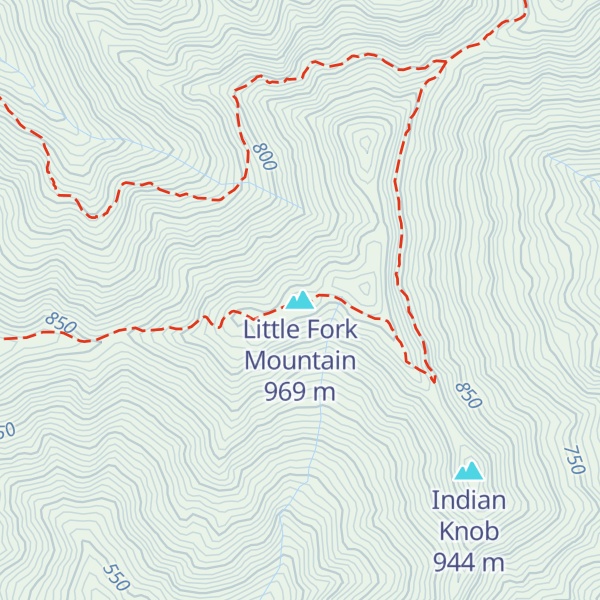Map of Little Fork Mountain
