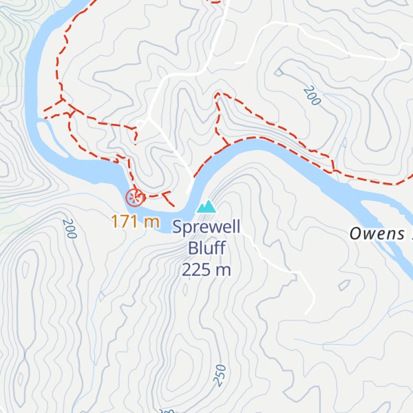 Map of Sprewell Bluff