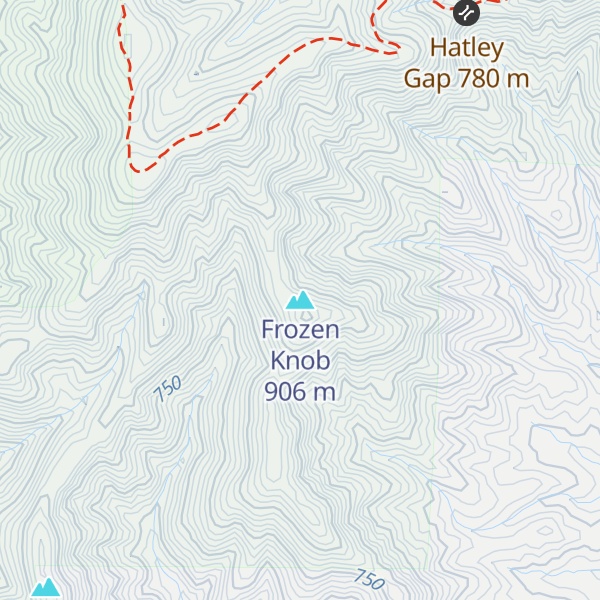 Map of Frozen Knob