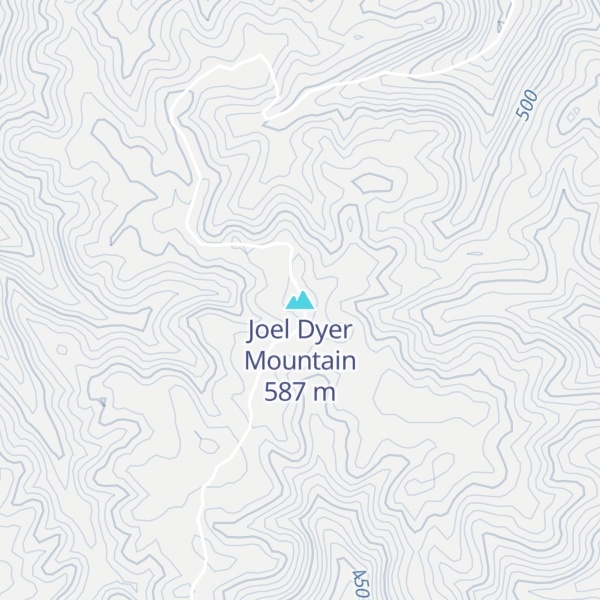Map of Joel Dyer Mountain