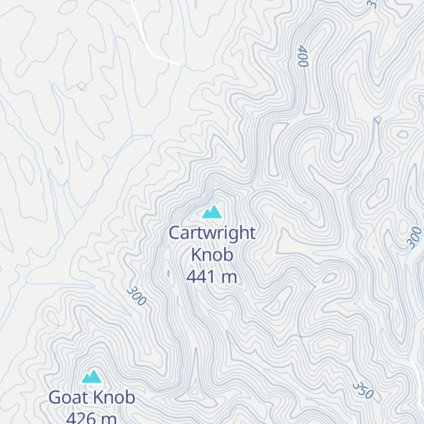 Map of Cartwright Knob