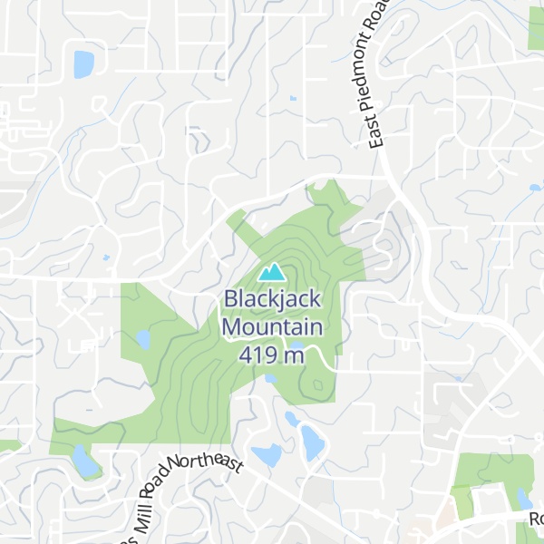 Map of Blackjack Mountain