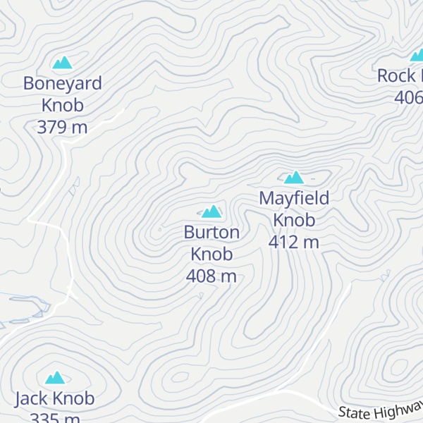 Map of Burton Knob