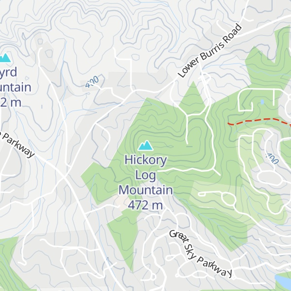 Map of Hickory Log Mountain