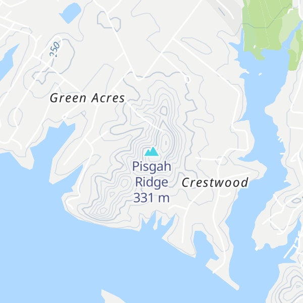 Map of Pisgah Ridge