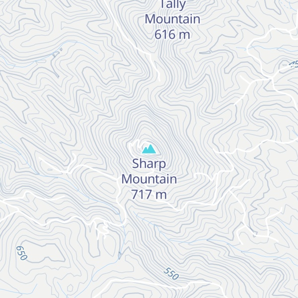 Map of Sharp Mountain