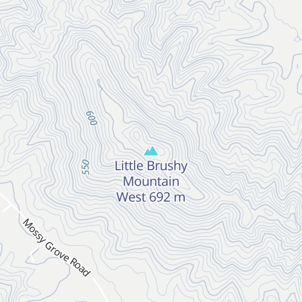 Map of Little Brushy Mountain West