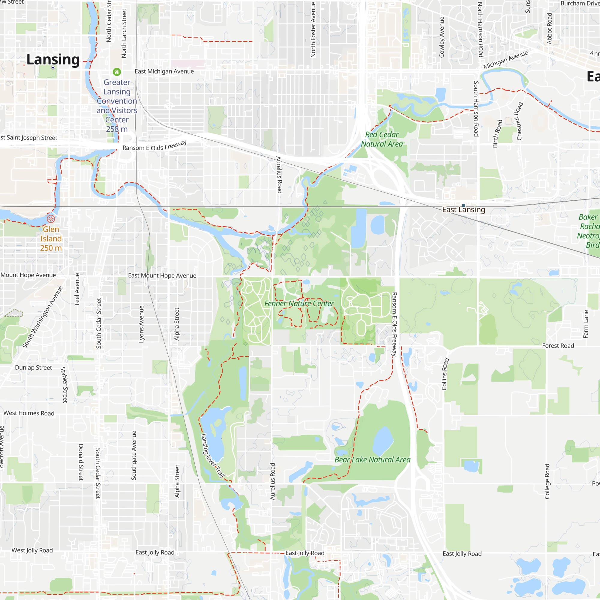 Fenner Nature Center Visitors Center map