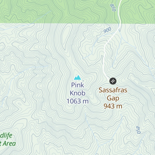 Map of Pink Knob