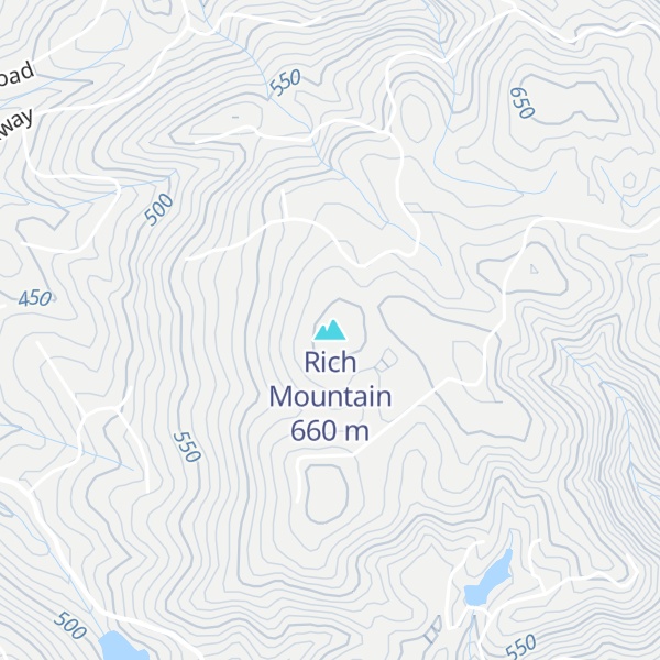 Map of Rich Mountain