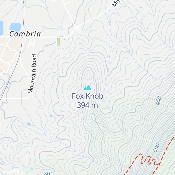 Map of Fox Knob