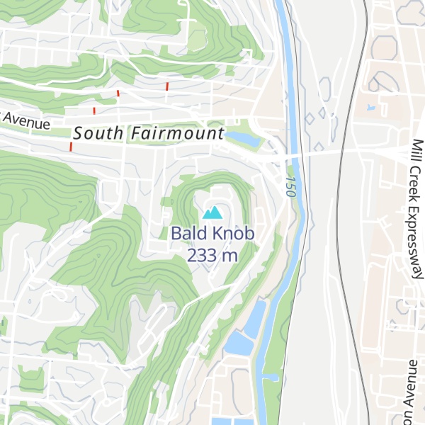 Map of Bald Knob