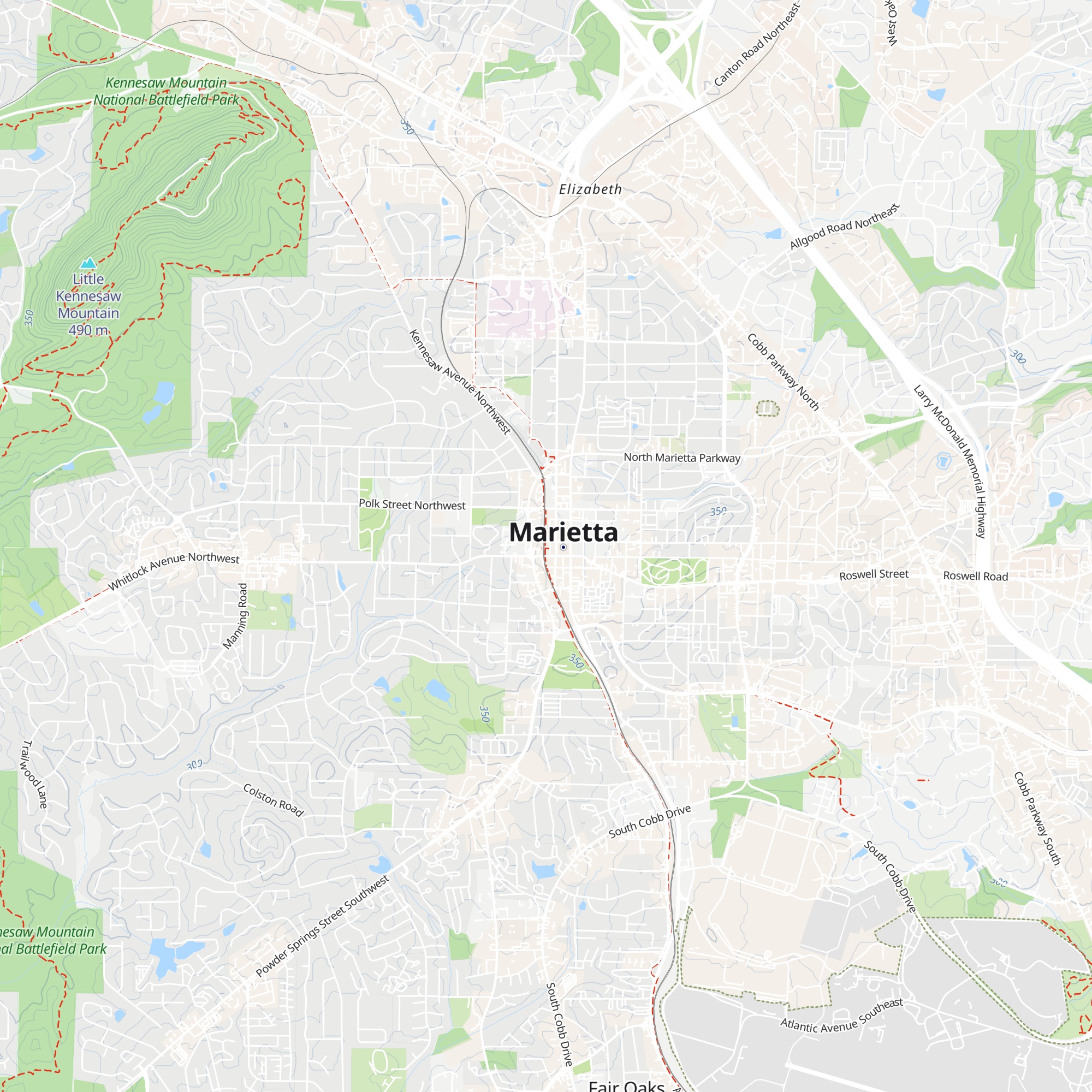 Marietta Welcome Center map