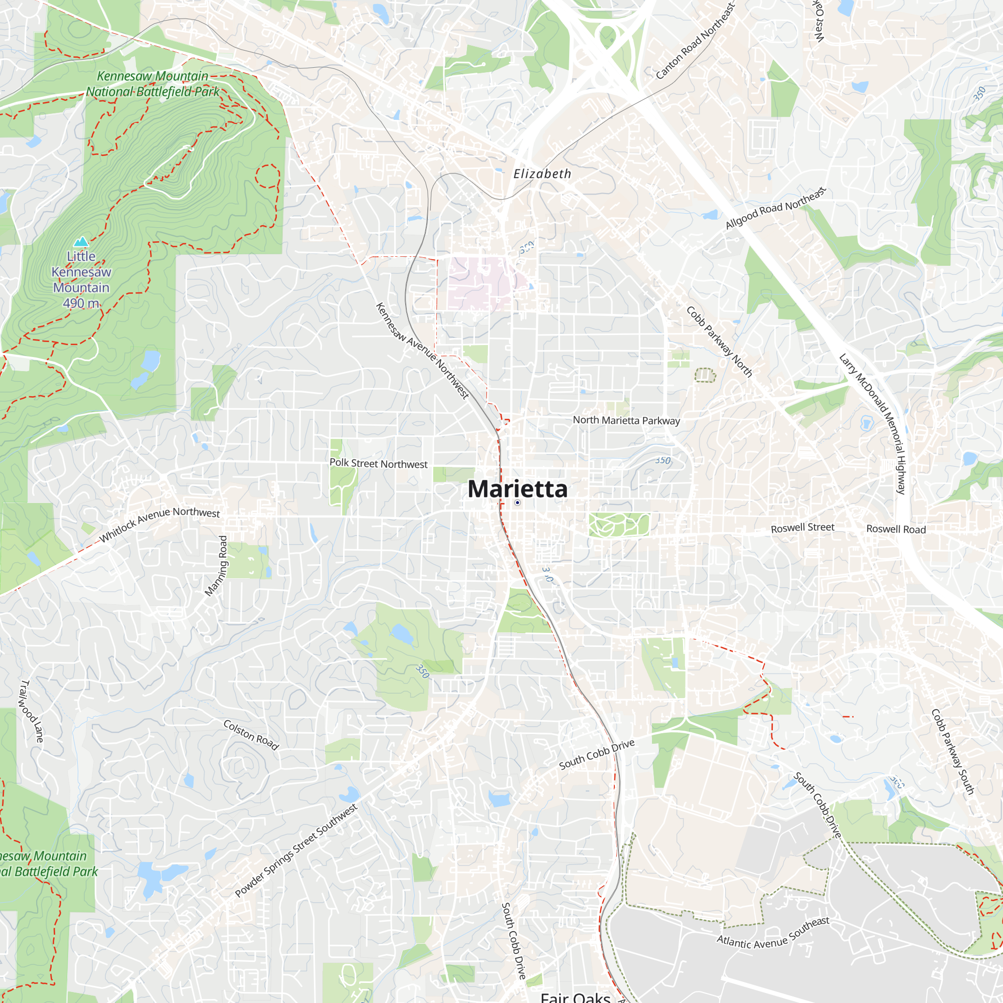 Marietta Welcome Center map