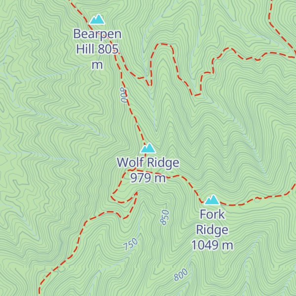 Map of Wolf Ridge