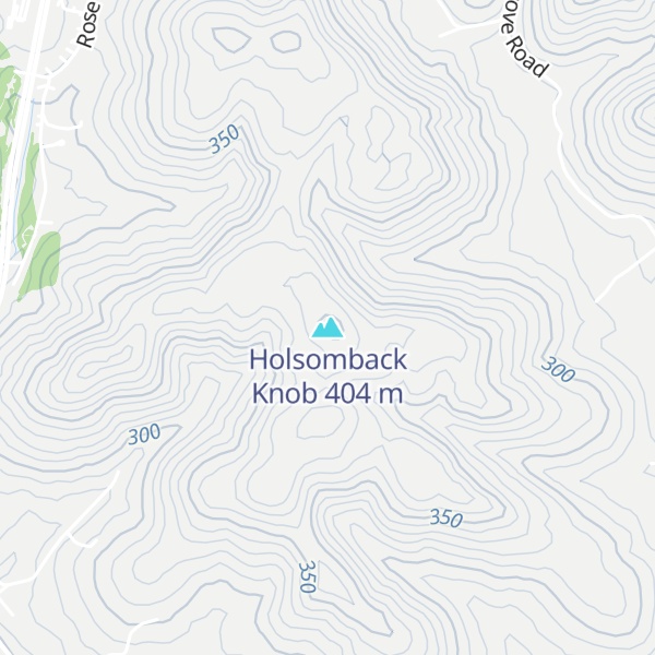 Map of Holsomback Knob