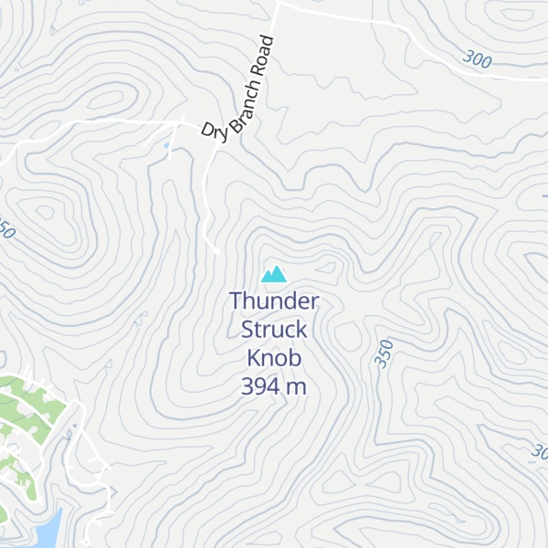 Map of Thunder Struck Knob