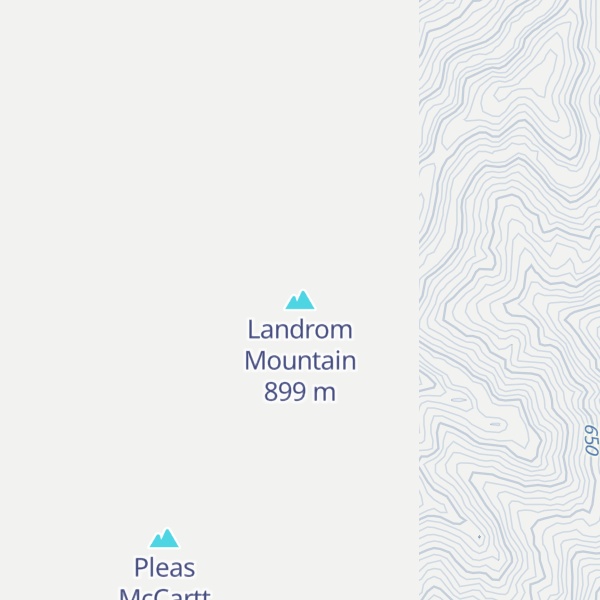 Map of Landrom Mountain