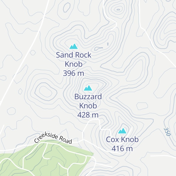 Map of Buzzard Knob