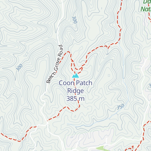 Map of Coon Patch Ridge