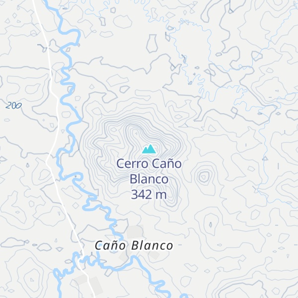 Map of Cerro Caño Blanco