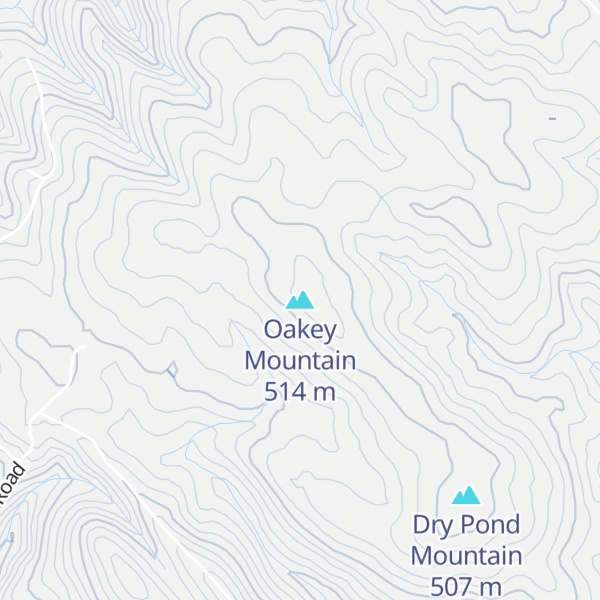 Map of Oakey Mountain