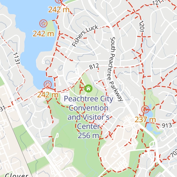 Map of Peachtree City Convention and Visitor's Center