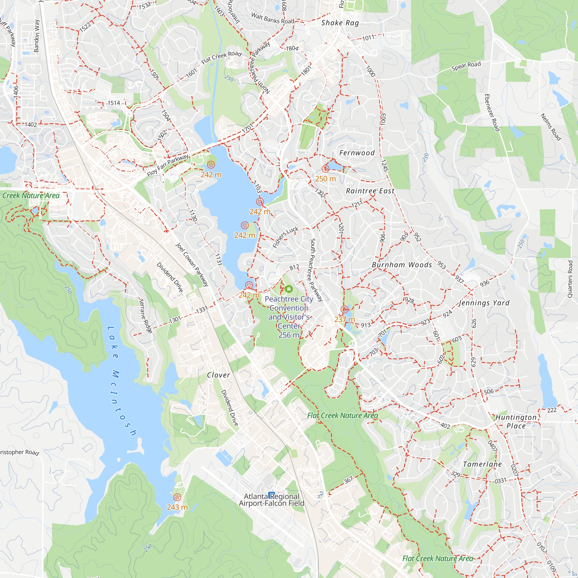 Peachtree City Convention and Visitor's Center map