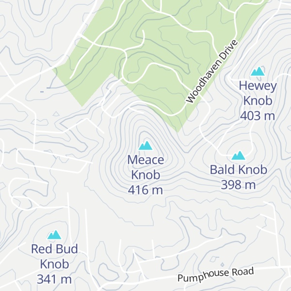 Map of Meace Knob