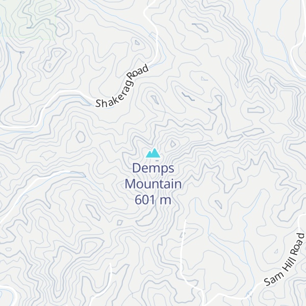 Map of Demps Mountain