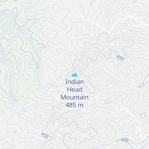 Map of Indian Head Mountain