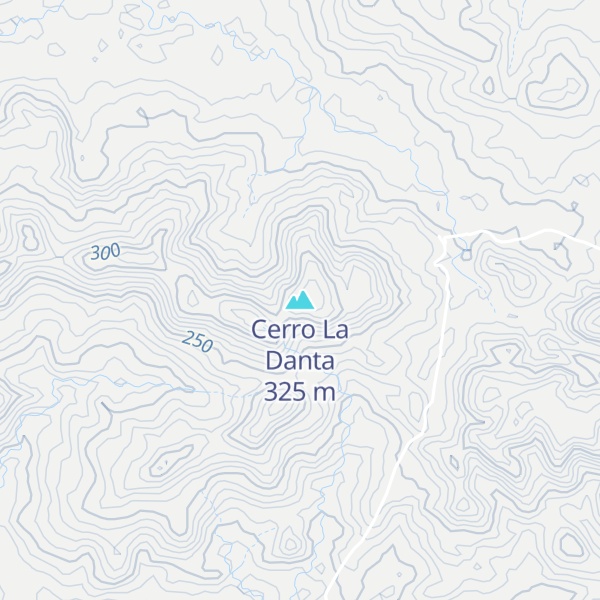 Map of Cerro La Danta