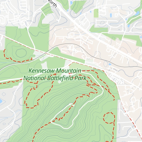 Map of Kennesaw Mountain National Battlefield Park Visitor Center