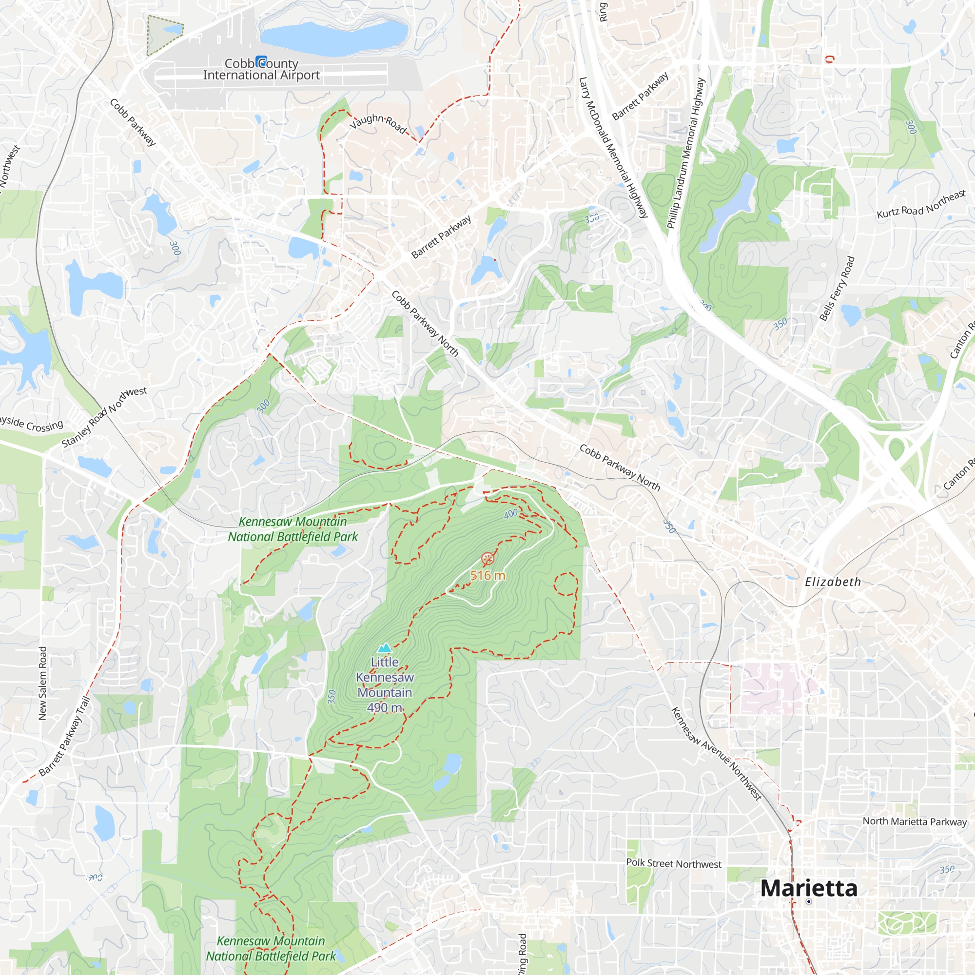 Kennesaw Mountain National Battlefield Park Visitor Center map